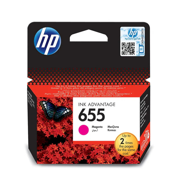 HP 655 Original Ink Advantage Cartridge - Magenta CZ111AE BHL